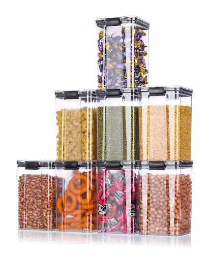 Original camera photo of kitchen storage containers